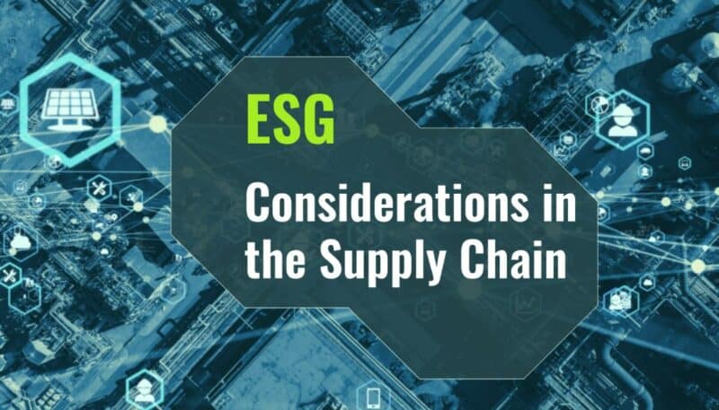 ESG Considerations In The Supply Chain - Vault